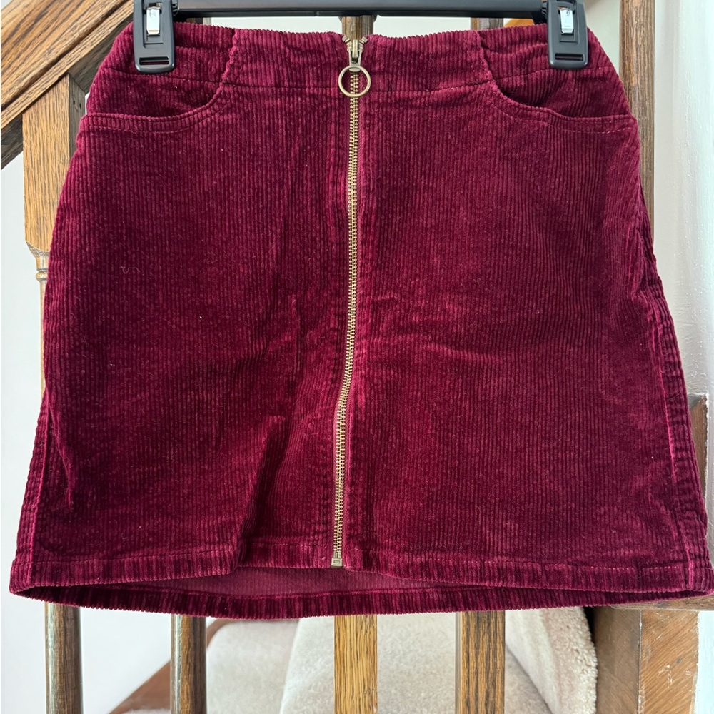 Mudd FLXStretch burgundy corduroy skirt